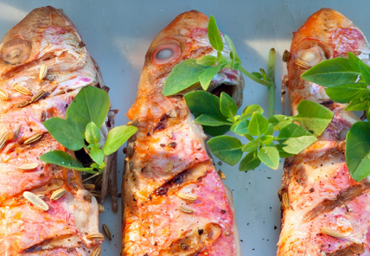 Rougets grillés au fenouil et citron vert